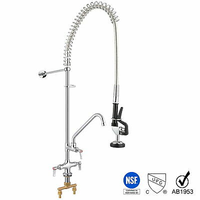 PRE-SALE:Commercial Pre-Rinse Faucet Pull Out Down Sink Kitchen with Sprayer 12
